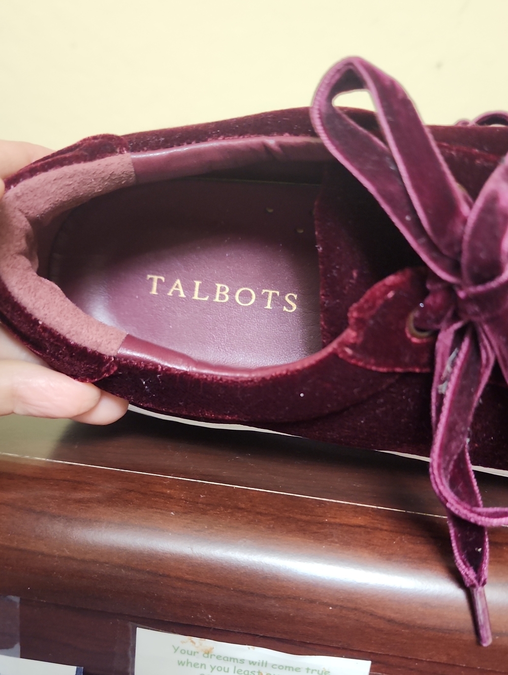 Burgundy Velvet Sneakers - Picture 3 of 5